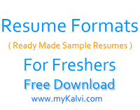 Attractive resume for freshers format